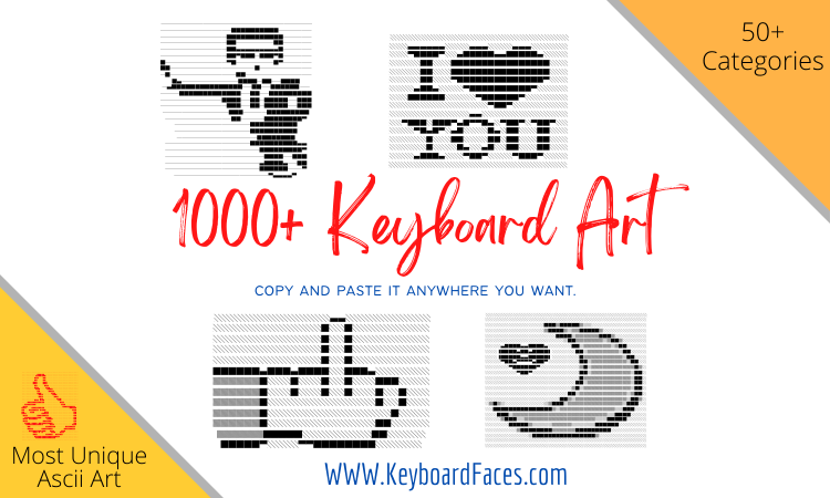 keyboard drawings using characters